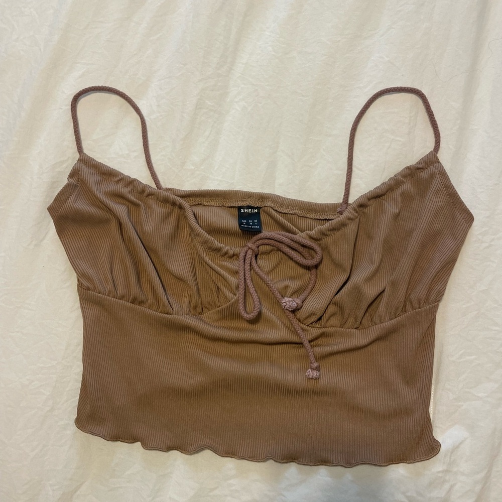 SHEIN, brown crop top, size medium